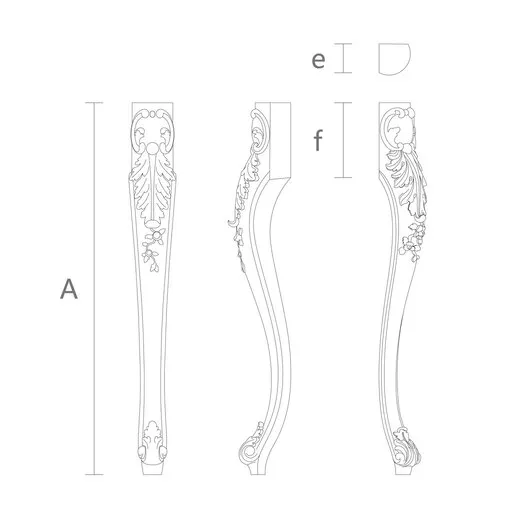 Wooden table legs Queen Anna style